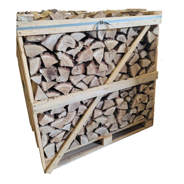 1 kub pallet ovengedroogd gekloofd eiken haardhout