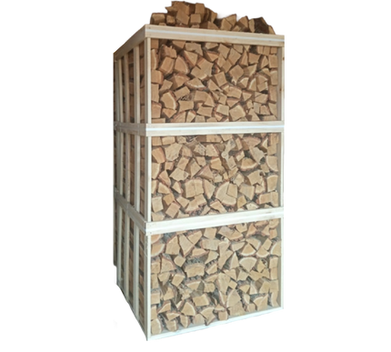 Grote pallet ovengedroogd eiken haardhout
