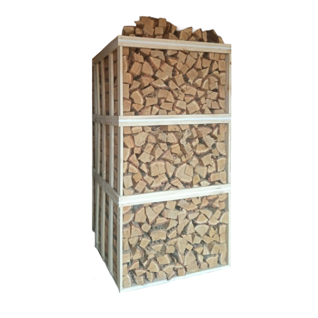 Grote pallet ovengedroogd eiken haardhout