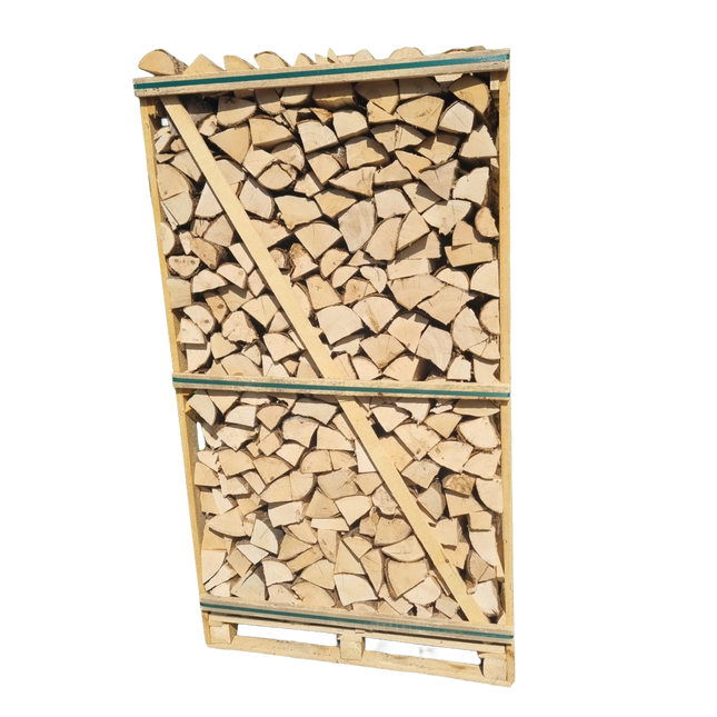 Grote pallet ovengedroogd essen haardhout